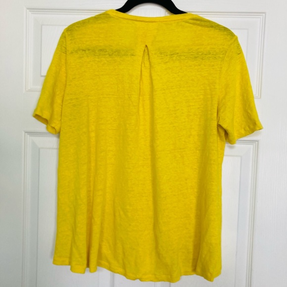 Chico’s yellow linen t-shirt small - Picture 5 of 5